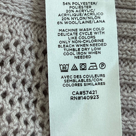 LOFT Soft Gray Textured Knit Top - Picture 3 of 11